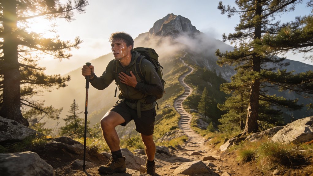 hill climbing exhausts muscles