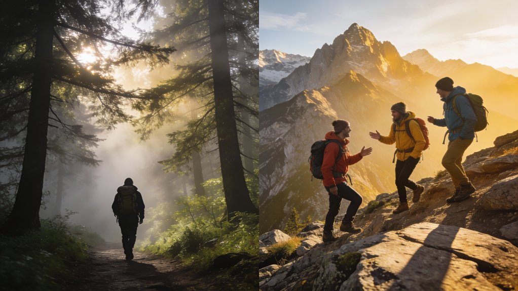 solo vs group walking